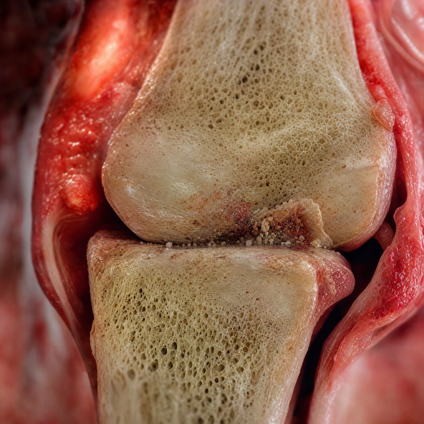The stiffness, swelling, and grinding set in