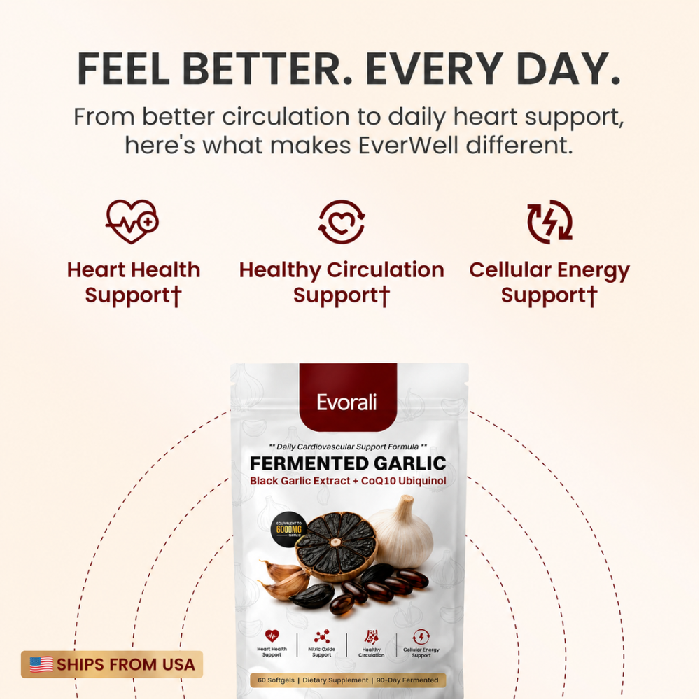 Evorali® Fermented Black Garlic Extract + CoQ10 Ubiquinol