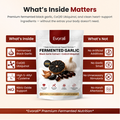 Evorali® Fermented Black Garlic Extract + CoQ10 Ubiquinol