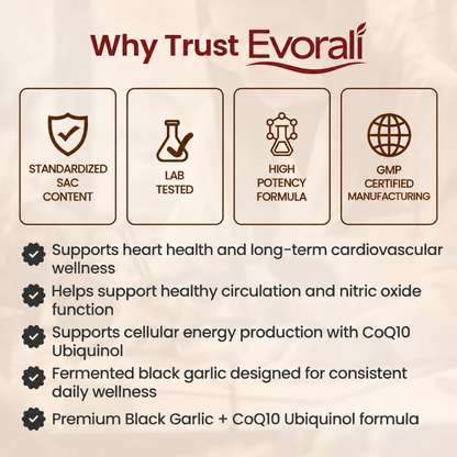 Evorali® Fermented Black Garlic Extract + CoQ10 Ubiquinol